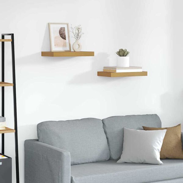 vidaXL Sienas plaukts 2 pcs Bē&scaron;a 40 x 23,5 x 4 cm Inženierijas koks