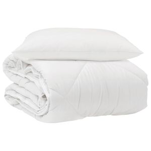 vidaXL Visu sezonu segu ar spilvenu 2 pcs Balts Mikro&scaron;ķiedra
