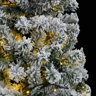 vidaXL mākslīgā Ziemassvētku egle ar sniegu un 300 LED, 240 cm