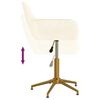 vidaXL grozāmi virtuves krēsli, 4 gab., krēmkrāsas samts
