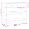 vidaXL konsoles galdiņš, pelēka koka, 90x35x80 cm, inženierijas koks