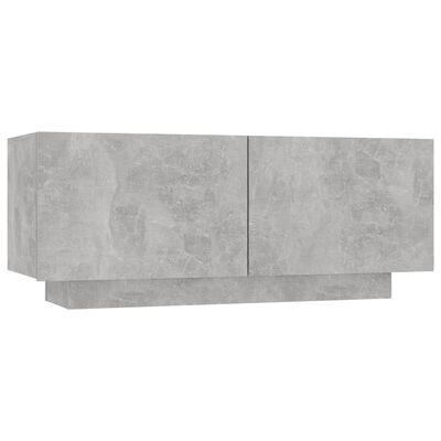 vidaXL naktsskapītis, 100x35x40 cm, skaidu plāksne, betona pelēks