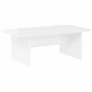 vidaXL Kafijas galdiņ&scaron; Augsta spīduma baltā krāsa 93 x 53 x 33 cm