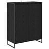 vidaXL Apavu skapis Melns ozolkoks 79 x 36 x 100 cm Inženierijas koks
