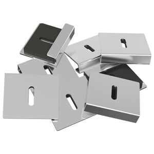vidaXL Spoguļa turētāja kron&scaron;teins 2 pcs Niķelis 35 x 30 x 8,3 mm