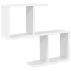 vidaXL Sienas plaukts Balts 60 x 12 x 50,5 cm Inženierijas koks