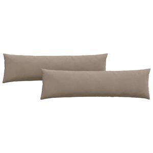 vidaXL Dīvāna spilveni 2 pcs Pelēkbrūna 145 x 40 cm audums