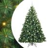 vidaXL Mākslīgā Ziemassvētku eglīte su 300 LED Zaļa 210 cm PE un PVC