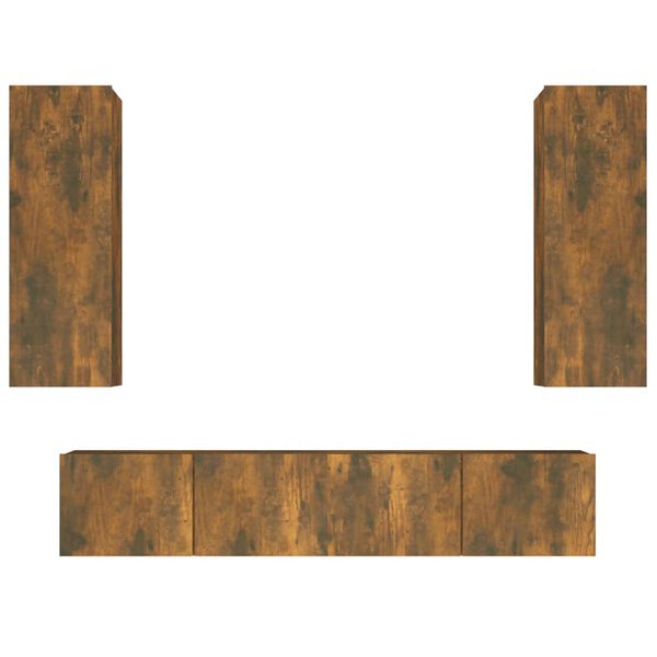 vidaXL 4-daļīgs TV skapī&scaron;u komplekts, ozola krāsa, inženierijas koks