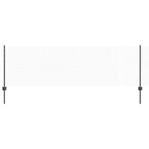vidaXL Se&scaron;stūra žogs ar stabu 100 x 0,8 m PVC pārklāts tērauds Pelēka