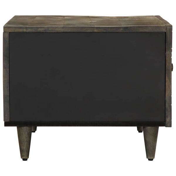 vidaXL kafijas galdiņ&scaron; gai&scaron;i pelēks 80x50x40 cm masīvkoka mango