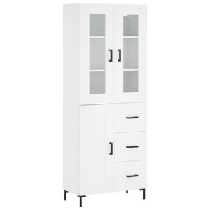 vidaXL augstais skapis, balts, 69,5x34x180 cm, inženierijas koks