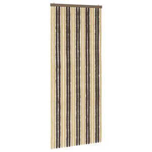 vidaXL Kukaiņu aizkars no &scaron;enila Tum&scaron;i brūna un bē&scaron;a 90 x 220 cm