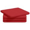 vidaXL Sēdvietas spilventiņi 4 pcs audums Sarkana 40 x 40 x 3 cm