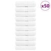 vidaXL augstākās kvalitātes dvieļi, SOLUND, 50 gab., balti, 30x30 cm, 600 g/m&sup2;