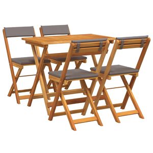 vidaXL Bistro komplekts 5 gab. Eļļa dabīgā Cietā akācijas koks