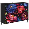 vidaXL Puse KIEL Melns ozols 102 x 33 x 76 cm Inženierijas koks