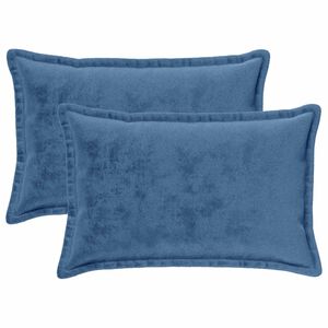 vidaXL Spilvenu pārvalks 2 pcs HOUTEN Gai&scaron;i zila 50 x 80 cm Flanelis