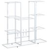 vidaXL puķu statīvs, 94,5x25x89 cm, balts, dzelzs
