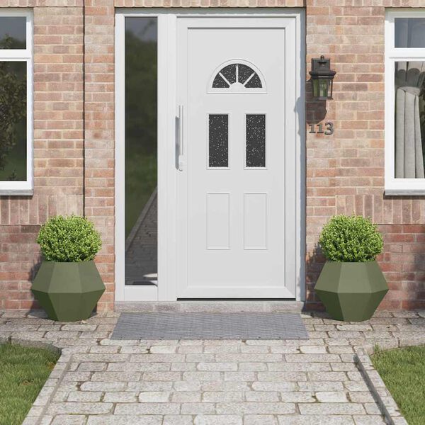 vidaXL Puķu kaste 2 pcs Olīvu zaļ&scaron; 50 x 50 x 40 cm Tērauds