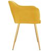 vidaXL virtuves krēsli, 6 gab., dzeltens samts