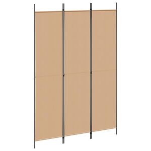 vidaXL 3-paneļu istabas aizslietnis, 150x220 cm, brūns audums