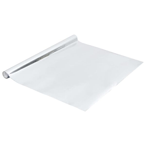 vidaXL mēbeļu līmplēve, spīdīga sudraba krāsa, 500x90 cm, PVC