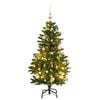 vidaXL mākslīgā Ziemassvētku egle, bumbiņu komplekts, 120 cm, 150 LED