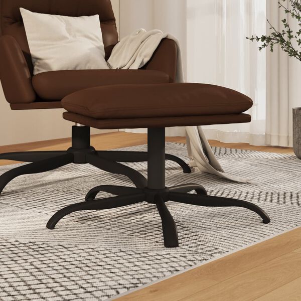 vidaXL kājsoliņš, 45x29,5x36 cm, spīdīgi brūna mākslīgā āda