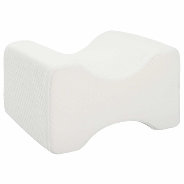 vidaXL Knee Pillow Balts Atmiņas putas un poliesters 26 x 21,5 x 15 cm