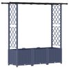 vidaXL Pacelta gulta ar treliem un jumtu Pelēka 162,5 x 40 x 136 cm PP