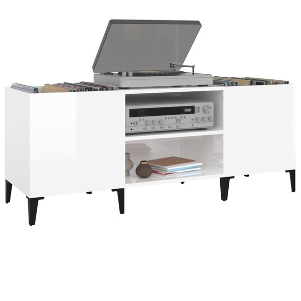 vidaXL skapītis, 121x38x48 cm, inženierijas koks, balts