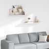 vidaXL sienas plaukti, 2 gab., balti, ozolkoka, 80x23,5x3,8 cm, MDF