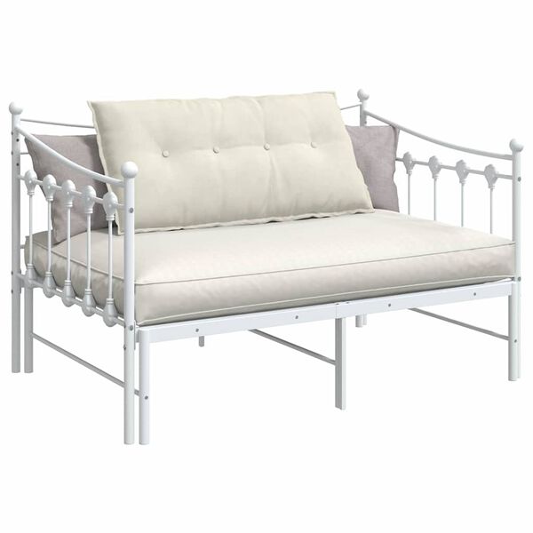 vidaXL Atpakaļ spilvens Krēmkrāsa 100 x 50 cm Korduroja audums