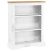 vidaXL grāmatu skapis, 81x29x100 cm, Corona stila priedes koks, balts