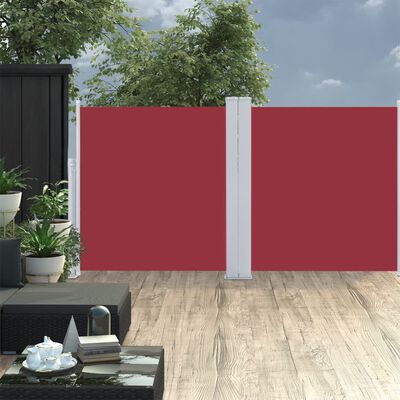 vidaXL izvelkama sānu markīze, sarkana, 117x600 cm
