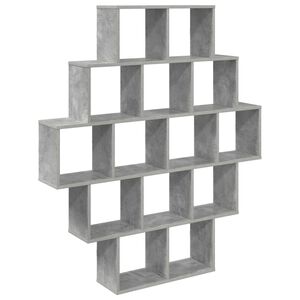 vidaXL Sienas plaukts Betona pelēks 120 x 20 x 136 cm