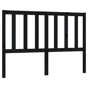 vidaXL gultas galvgalis, melns, 166x4x100 cm, priedes masīvkoks