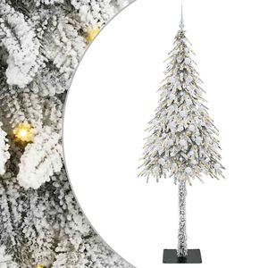 vidaXL Ziemassvētku eglīte su 300 LED Balts 210 cm PE un tērauds