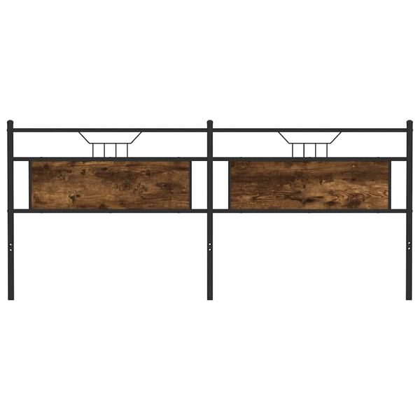 vidaXL galvgalis, ozolkoka krāsa, 193 cm, inženierijas koks, tērauds