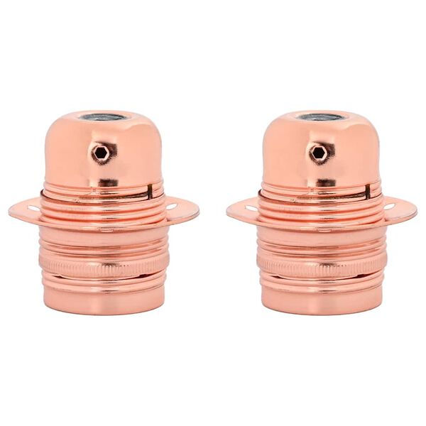 vidaXL Lampu turētāji 2 gab Rose Gold E27