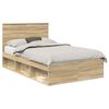 vidaXL Gultas rāmis Sonoma 120 x 190 cm Ciets priedes koks