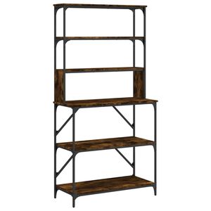 vidaXL virtuves plaukts, 6 līmeņi, kūpināts ozols, 90x40x180 cm, koks