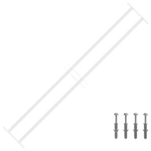 vidaXL Dro&scaron;ības restes logiem ar 2 pāriem krustiem 3 pcs 93-174 cm