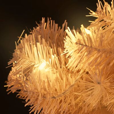 vidaXL mākslīgā Ziemassvētku egle podā, spirālveida, balta, 120 cm
