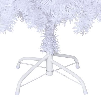 vidaXL mākslīgā Ziemassvētku egle, biezi zari, balta, 180 cm, PVC