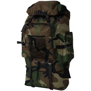 vidaXL armijas stila mugursoma XXL, 100 L, kamuflāža