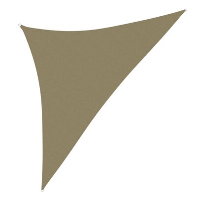 vidaXL saulessargs, 3x3x4,24 m, trijstūra forma, bēšs oksforda audums