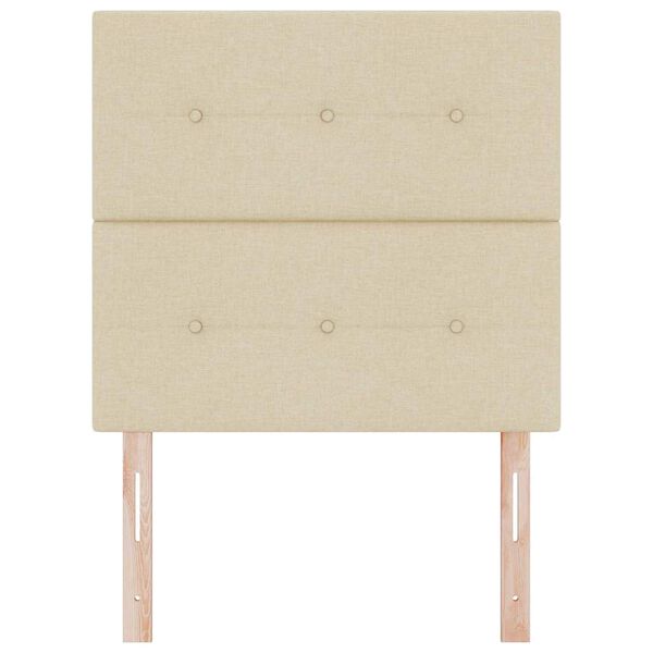 vidaXL Galvgalis ar galvas klāju Krēmkrāsa 90 cm Mākslīgā āda