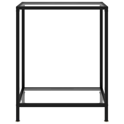 vidaXL konsoles galdiņš, 60x35x75 cm, rūdīts stikls, caurspīdīgs